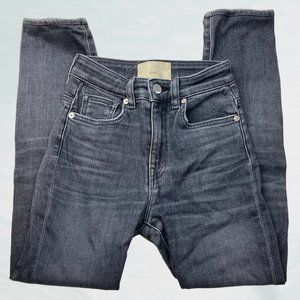 CQY Gray High-Rise Slim Straight Leg Jeans Size 24
